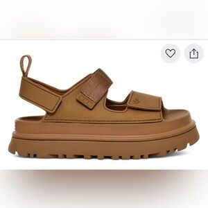 Women's UGG GoldenGlow Platform Sand/Bison 9